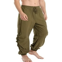 Muške ljetne Nabrane hlače za odmor u donjem rublju, Ležerne Hlače Za plažu s elastičnim pojasom S vezicama, sportske