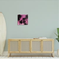 Stupell palma stabala zalazak sunca silueta galerija pejzažnih fotografija omotana platno print zidna umjetnost