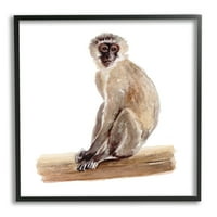 Stupell Industries Langur majmun akvarel Slikanje Dječje životinje vrtića, 24 godine, dizajn FO Hollow Studios