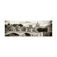 Zaštitni znak likovna umjetnost 'Dolce Vita Rime City of Bridge III' Platno umjetnost Philippea Hugonnarda