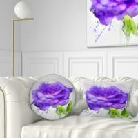 DesignArt plava ruža cvijeta s prskanjem boja - jastuk za cvjetni bacač - 12x20