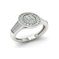 1 2CT TDW Diamond 10K bijelo zlato ovalni oblik Halo prsten