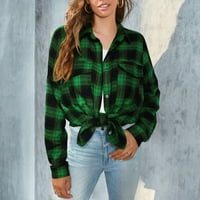 Ženski džemperi, patentni zatvarač s kapuljačom od krznenog ovratnika dugih rukava jakne zeleni