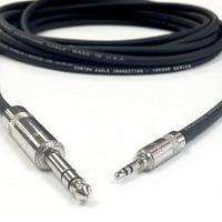 Podnožje prilagođenog kabela na 0. U TRS stereo uravnoteženom kabelu