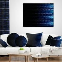 Dizajnerski plavi simetrični fraktalni cvjetni jastuk-apstrakcija-16.16