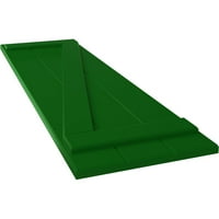 Ekena Millwork 1 8 W 47 H TRUE FIT PVC Tri ploča pridružena ploča-n-batten kapke W Z-Bar, Viridian Green