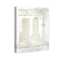 Toronto skica crtanje platna umjetnički tisak
