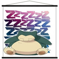 Zidni plakat Pokemon Snorla u drvenom magnetskom okviru, 22.37534