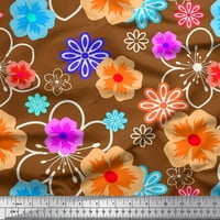 Soimoi pamučna patka tkanina umjetnički cvjetni dekor tkanina tiskano dvorište široko