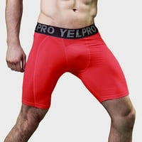 Crvene muške jednostavne košarkaške osnovne kompresijske hlače za fitness