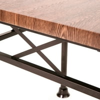 Završni stol u industrijskom stilu s metalnim okvirom