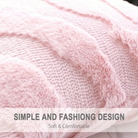 Jedinstvene ponude fau krzno ukrasne meke jastuke za bacanje blijedo ružičaste