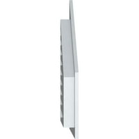 Ekena Millwork 20 W 18 H Half vrhunac gornjeg lijevog tona: Funkcionalan, PVC Gable Vent W 1 4 Flat Trim okvir