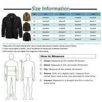 Muška jesensko-zimska vojna odjeća, široka, prozračna jakna s džepom na patentni zatvarač - smeđa