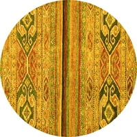 Ahgly Company zatvoreni okrugli sažetak žuti moderni prostirke, 5 'krug