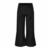 Ženske hladne i labave široke hlače za noge Modne i svestrane palazzo hlače s visokim strukom crnim XL -om