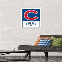 Chicago Cubs - Poster zida logotipa, 14.725 22.375 uokviren