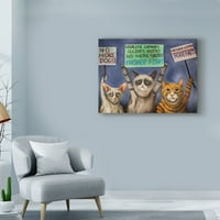 Zaštitni znak likovne umjetnosti 'Mačke na štrajk' platno umjetnost Leah Saulnier