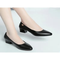 Dame Comfort Dress Cipele Moda komad pumpa za blok potpetice za žene formalne anti-klizačke pumpe crno 7