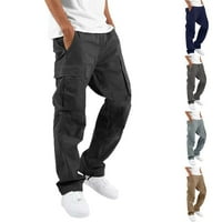 Muške Radne hlače, sportske hlače s više džepova, aktivne hlače s elastičnim strukom