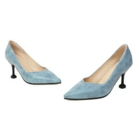 OAVQHLG3B ženske cipele casual klizanja sandale s visokom petom modno šiljasti nožni prst tiskani stilettos