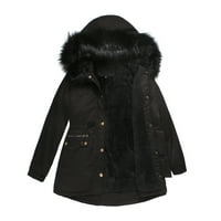 Blazer za žene za žene zadebljani kaput Plus veličina topla modna zimska majica s kapuljačom s podstavom zimski