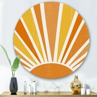 Dizajnerska umjetnost minimalistički svijetli narančasti Sunčani zraci u stilu Art Nouveau - a-disk od 29