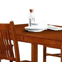 Drveni stol za blagovanje u tradicionalnom misionarskom stilu, smeđi