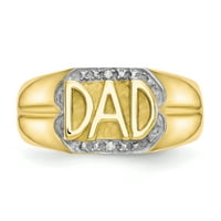 Muški prsten od žutog zlata s dijamantnim dijamantom za tatu