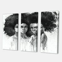 Designart 'Portret Afro American Woman Xi' Moderni platno zidne umjetničke tiska