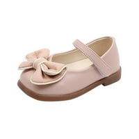 Izbor / proljetne i jesenske Ležerne kožne cipele s mašnom s mekim potplatom za djevojčice u ružičastoj boji 4-4.