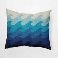 Jednostavno Daisy, 14 20 duboko morsko plavo ukrasni obalni jastuk na otvorenom