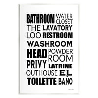 Stupell kupaonica kupaonicu loo fraze tipografije slikanje zidne plakete neradane umjetničke print zidne umjetnosti