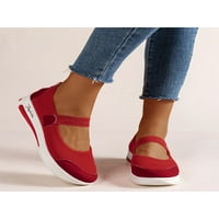 Gomelly Women Walking Cipele Comfort Platforma za cipele Mary Jane Slip On Pumps Work Sports Chines Red 7