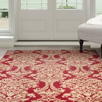 Somerset Home cvjetni tradicionalni tepih, crvena, 8 '10'