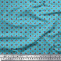 Poliesterska krep Tkanina s umjetničkim otiscima u točkicama i cvjetnim printom na tkanini širine dvorišta