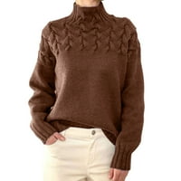 Dugi pulover za žene heklani pulover pulover pulover Plus veličina rukav Kaki za žene