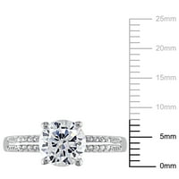 Ženski zaručnički prsten od sterling srebra s bijelim kubičnim cirkonijem od 3 karata