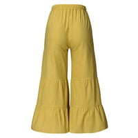 Ležerne hlače za žene, ljetne Ležerne široke modne hlače s elastičnim elastičnim strukom, duge Kaki hlače, veličina