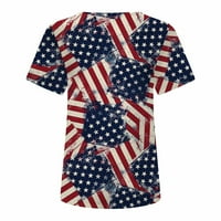 Majice za žene, Plus Size, Plus size, Dan neovisnosti, Ženske majice, široka bluza, majica s printom zastave,