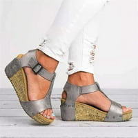 Ženske sandale mekanih dna potpetice ljetnih cipela Ženske platforme sandalias mujer casual elegantne klinove