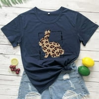 ; / Nova modna ženska ležerna majica s kratkim rukavima s leopard printom, majice s kratkim rukavima, nova majica