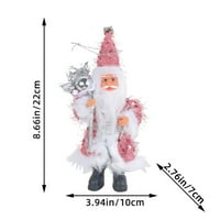 ; Viseći ukras božićnog drvca stojeći sjedeći Djed Mraz Plišana lutka viseće figurice Božićni blagdanski ukras