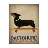 Likovna umjetnost Riana Faulera longboards for dachshunds na platnu
